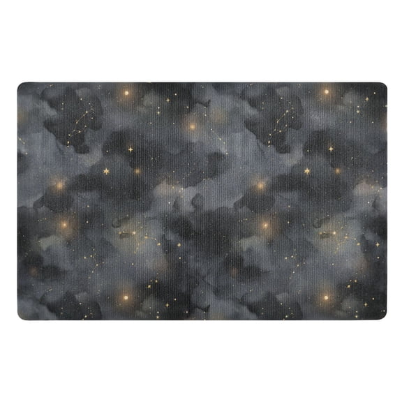 Yayeee Doormat for Inside 20"x32" Absorbent Low-Profile Washable Non-Slip Rubber Backed Entryway Rug, Gray Sky Pattern