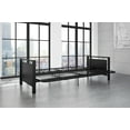 DHP Henley Metal Arm Futon Frame, Black Metal