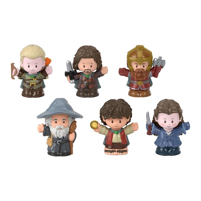 Set de figuras Fisher Price Little People Collector El Señor de los Anillos 6 Piezas