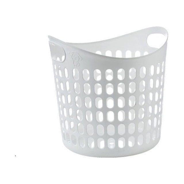 Cesto con asas dobles, paquete de 1, comodidad y resistencia para el transporte, capacidad de dos bushels para hasta 3 cargas de ropa sucia, totalmente ventilado
