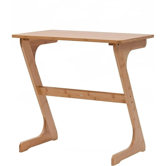 Proman Products TB17238 Cambridge Convenient Multi-Functional Laptop Table, Desk, Bedside Table, Side Table, TV Tray, Natural, Bamboo, 24" W x 16" D x 24" H