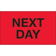 Efficient Next Day 3x5" Labels, Red - 500 Pcs: Speed Up Delivery Processes