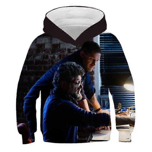 Sudadera con capucha para niños con estampado 3D de Venom, forro polar, chaqueta temática de Spider-Man