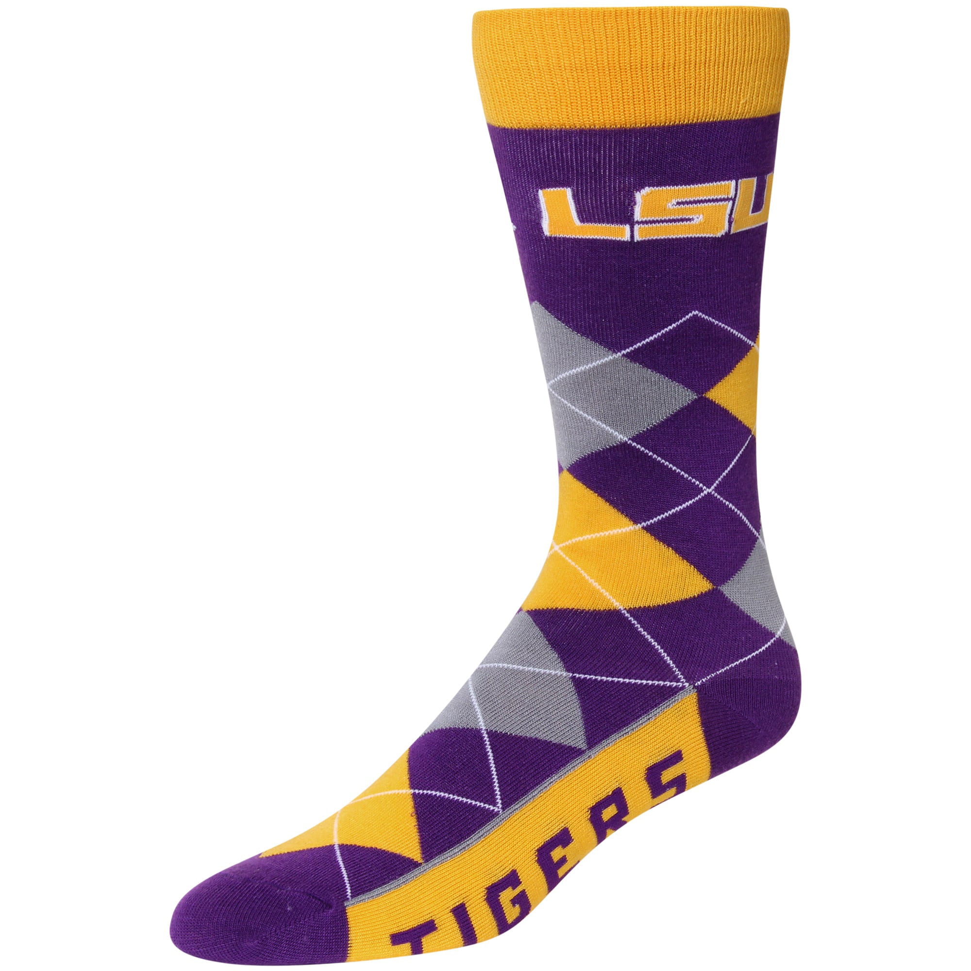 For Bare Feet NCAA Argyle Fuzzy Sleep Socks-Medium-Purdue Boilermakers 