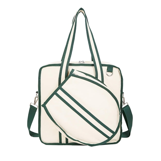Bolsa de tenis, bolsa para raquetas, funda para raquetas, portátil, para deportes al aire libre con cremallera, multiusos para raquetas de bádminton, Beige