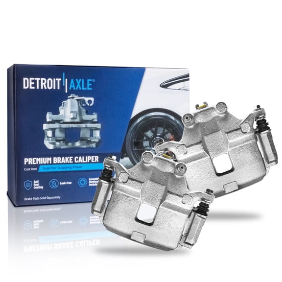 Detroit Axle - 1.8L 2pc Front Brake Calipers for 2000-2006 Nissan Sentra Disc Brake Calipers with Brackets 2001 2002 2003 2004 2005 Replacement Brake Calipers Assembly
