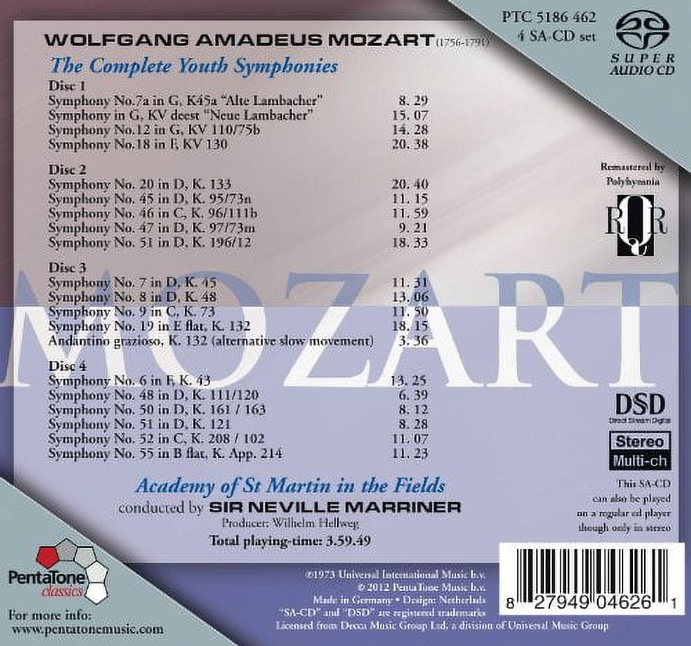 Neville Marriner - Complete Youth Symphonies - Music & Performance - SACD