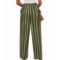 thumbnail image 3 of Women'S Pants Casual Button Up High Waisted Wide Leg Trousers Green XL, 3 of 7