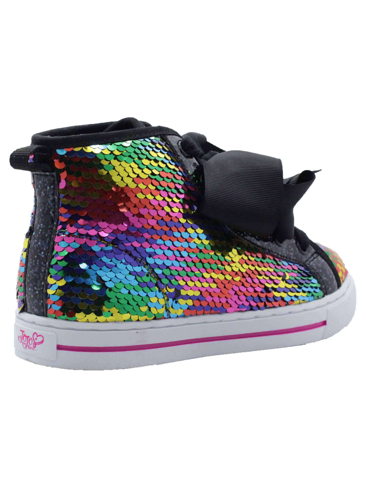 Jojo Siwa Little Girls Rainbow Flip Sequin High-Top Sneaker, Sizes 12-3