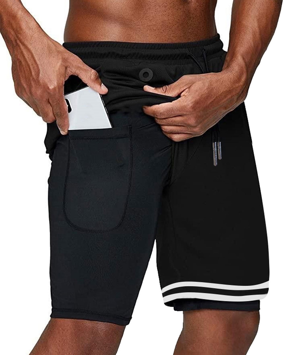 Under Armour Launch SW 2-in-1 Men's Running Shorts Black/Grey 1326576-002 -  Free Shipping at LASC