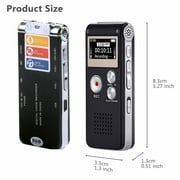 Electronicstar Voice Activated 8GB Mini Portable Tape Dictaphone Voice Recorder