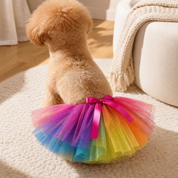 Small Dog Dress with Tutu Skirt,Dog Birthday Dress and Dog Easter Dress for Dog Halloween,Cute Puppy Outfit,1 Piece