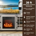thumbnail image 5 of Giantex Electric Fireplace TV Stand, TV Console w/Adjustable Flame & Shelves, Farmhouse Media Entertainment Center, Natural, 5 of 7