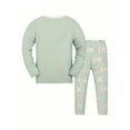 thumbnail image 2 of ATAIKU Little Girls Long Sleeve Pajamas 2 Piece Green Girl Pjs Set Kids Cotton Sleepwear 6 Years, 2 of 10