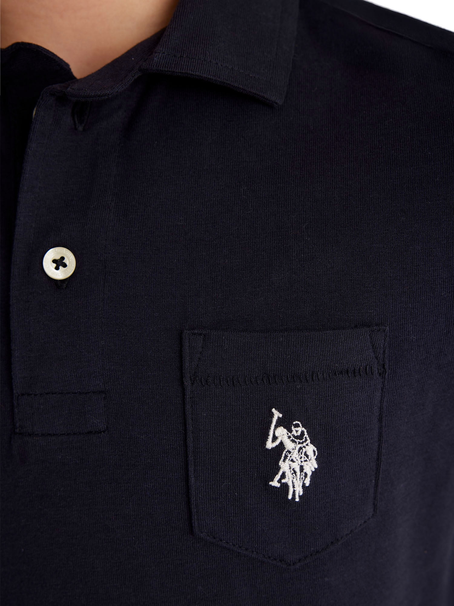 U.S. Polo Assn. Boys Solid Pep Rally Jersey Polo Shirt, Sizes 4-18