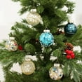 thumbnail image 5 of Taotanxi 25PCS Christmas Ornaments Set, 2.36"/6CM Clear Plastic Shatterproof Christmas Ball Hanging Ornaments for Xmas Tree Decorations, for Indoor Home Party Holiday Decor - Blue,Gold., 5 of 5