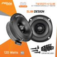 PRV AUDIO TW350Ti4 Slim Car Audio Tweeters 240 Watts Titanium Bullet PRO Shallow Tweeters 4