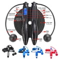 thumbnail image 4 of Transemion Skipping Rope Electronic Jumping Rope Adults Digital Counting Jumping Digital Counting Jumping Cord Indoor Outdoor Fitness Tool Black blue, 4 of 6