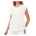 thumbnail image 5 of Uvplove Cap Sleeve Tops for Women Summer Top Basic Tee Shirts Casual Tank Loose Fit 2025 Fashion white-xl, 5 of 7