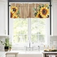 thumbnail image 5 of Pastoral Sunflower Valances for Windows Country Foral Vintage Board Background Rod Pocket Curtain Valance Window Treatment Short Curtains for Kitchen Living Room, 60"x14", 5 of 5
