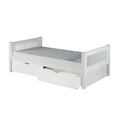 thumbnail image 4 of Camaflexi Twin Size Platform Bed with Drawers - Mission Headboard - White Finish, 4 of 5