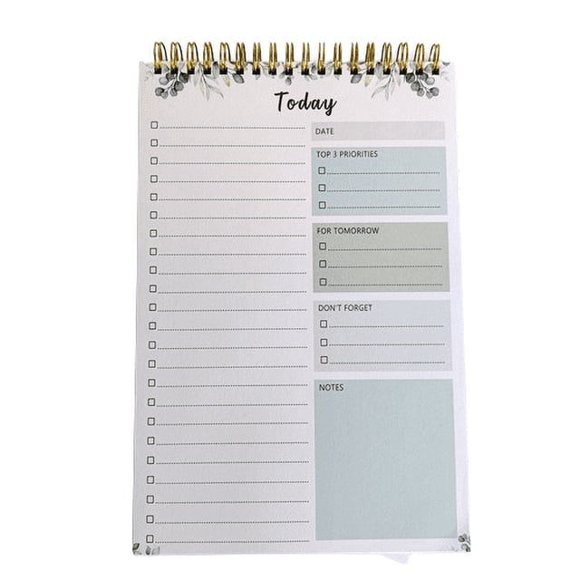 Maplenight Weekly Plan B5 Flip Up Spiral Notebook Schedule Book, Undated 52 Weeks, 60-Pound White Paper, Twin-Binding, Color Portable Notebook for Office, Home, School, Organization