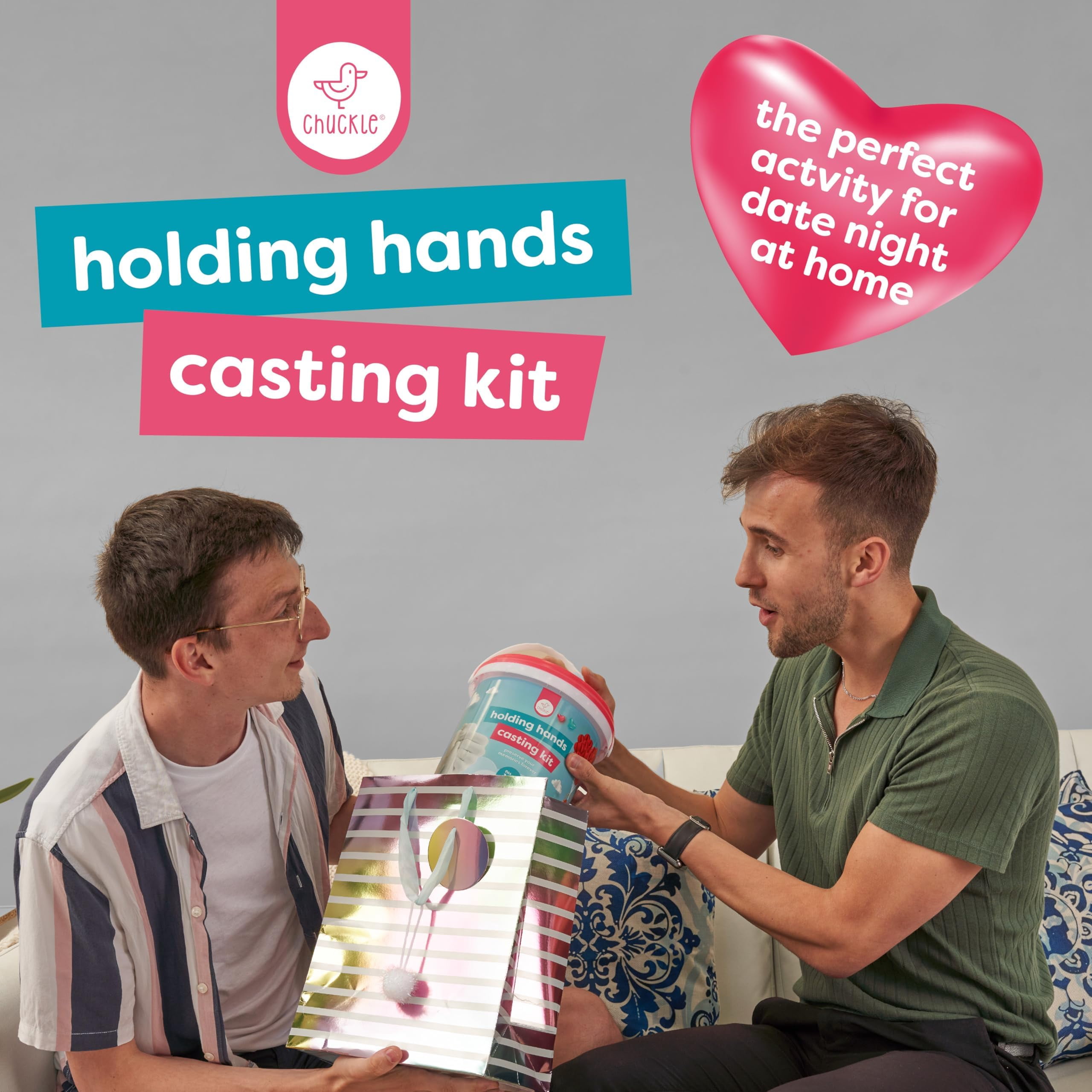 Chuckle - Hand Casting Kit Couple Gift Idea for Valentines, Wedding, Anniversary & Mother's Day