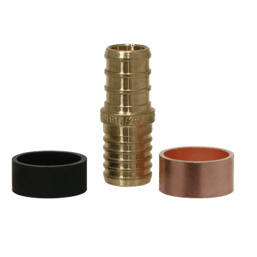2 Pcs XFITTING 1/2 Inch Pex x 1/2 Inch PB (polybutylene) Slicing coupling with ring, Repair Kit, 30-2-3=2XX