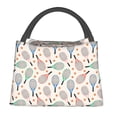 thumbnail image 2 of Vsdgher Cute Tennis Racket Print Insulated Reusable Bags with Sturdy Zipper and Handles, Foldable Totes for Hot or Cold Food Bring or Delivery, 2 of 8