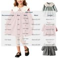 thumbnail image 3 of hotojiny Toddler Girls Gingham Dress Checkered Long Sleeve A-Line Plaid Dress Cute Crew Neck Collared Kids Flowy Dress(Black,4-5 Years), 3 of 7