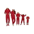 thumbnail image 2 of HYwys Christmas Family Matching Hoodie Pajamas Jumpsuit Reindeer Pattern Long Sleeve Romper Zipper Pjs for Women, 2 of 6