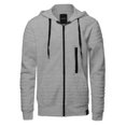 thumbnail image 1 of FashionOutfit Men's Fashion Hoodie Jacket With Contrast Zipper And Ribbed Details, 1 of 3