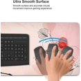 thumbnail image 4 of Pink Mouse Pad 35.4 X 15.7 Inch XXL Modern Abstract Line Art Floral Full Desk Mousepad Extended Large Non-Slip Rubber Base Big Keyboard Mat with Stitched Edges for Gaming Office, 4 of 6