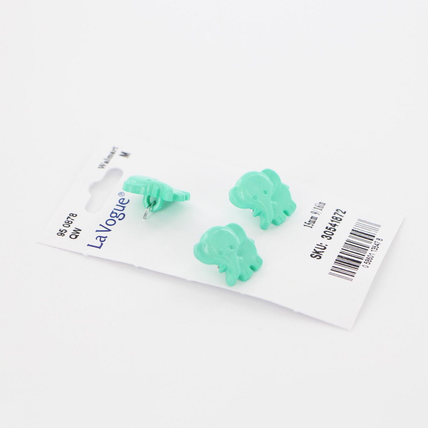 LA VOGUE Decorative Shank Button — Aqua, 18 mm, 18 mm