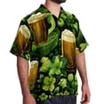 thumbnail image 2 of Saint Patrick's Day Men's Short Sleeve Poplin Button Down Hawaiian Printed Summer Beach Shirt, Unisex, 2 of 6