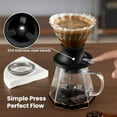 thumbnail image 4 of Switch Pour Over Coffee Maker, 3-in-1 Immersion Dripper, Stops Bitter Coffee, 600ml Glass Pot, 50 Filters, Ideal for Iced Drink & Gift, 4 of 6