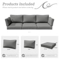 thumbnail image 2 of Pakunoda 8Pcs Cushion Covers for Outdoor Furniture, Waterproof Patio Cushion Covers Replacement Slipcovers with Zipper, Washable Reusable Outdoor Cushion Covers Light Grey, Covers Only, 2 of 7