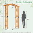 thumbnail image 3 of Gymax 7.5 FT Garden Arch Wooden Arbor Outdoor Wood Trellis for Climbing Plants, 3 of 10
