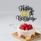 thumbnail image 4 of Cake Topper Leetaivie para 100.º cumpleaños negro y dorado con brillo, 4 of 6