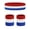Red/White/Blue, variant on Hanerdun Sports Sweat Headband Wristbands Set Unisex Workout Terry Head Bands for Running Jogging Football One Size