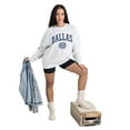 thumbnail image 2 of Women's Gameday Couture  Ash Dallas Cowboys Traditional Logo Oversized Premium Fleece Pullover Sweatshirt, 2 of 7