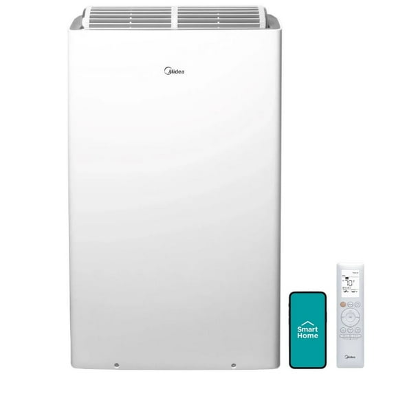 Open Box Midea (12000 BTU DOE) 550 sq ft Portable Air Conditioner, White