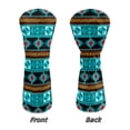 thumbnail image 5 of Uorisanigo Golf Club Head Covers - Driver, Fairway #3#5, Hybrid Headgear, Premium Aztec Turquoise Print Headcovers Set Fit Most Clubs, PU Leather Headcovers, Golf Accessories, 5 of 7