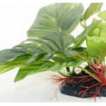 thumbnail image 4 of Planta decorativa de hoja de loto Artificial Brillar Acuario de plástico verde 31cm, 4 of 5