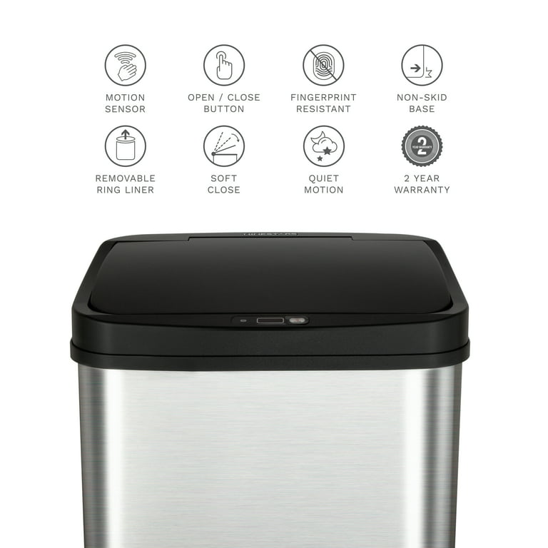Nine Stars 21.1 Gallon Trash Can, Motion Sensor Touchless Kitchen