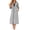 Light Gray, variant on Women's Zipper Robe 3/4 Sleeves Housecoat Full Length Nightgown Soft Loungewear Robe with Pockets