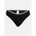 thumbnail image 5 of Time and Tru Women's and Women's Plus Mid Rise Bikini Bottoms with Contrast Trim, Sizes XS-3X, 5 of 5