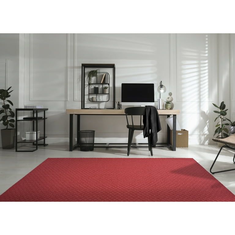 Garland Town Square 7 x 9 Chili Red Indoor Solid Area Rug Garland Town Square 7 x 9 Chili Red Indoor Solid Area Rug