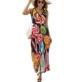 thumbnail image 2 of Pastel Rainbow Lollipop Sleeveless Dress Summer Women Clothes Dress for Pregnant Women Dresses, 2 of 9
