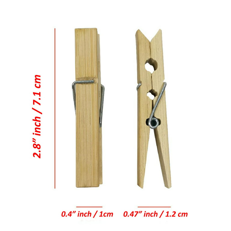50 Silver Mini Clothespins - 1 1/8 Wooden Clips - Craft Clothes Pins  Scrapbook